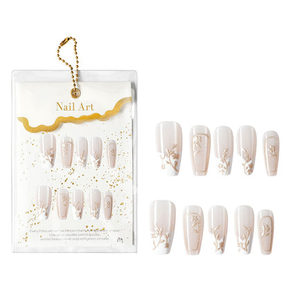 Floral Design Press-On Nail Set Acalora
