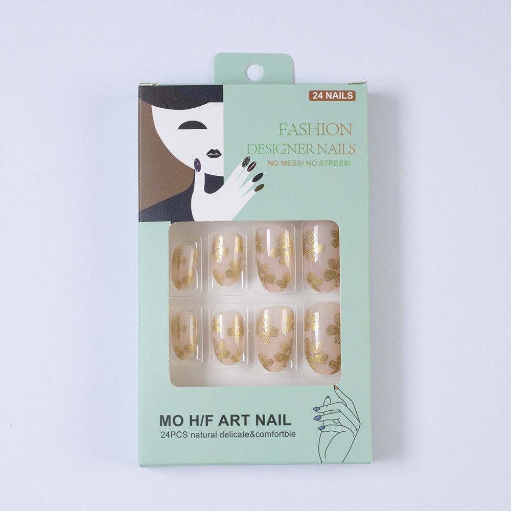 Artificial nails with elegant floral pattern Acalora
