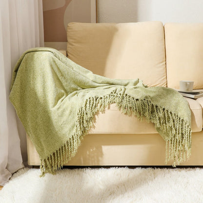 Elegant Fringe Throw Blanket