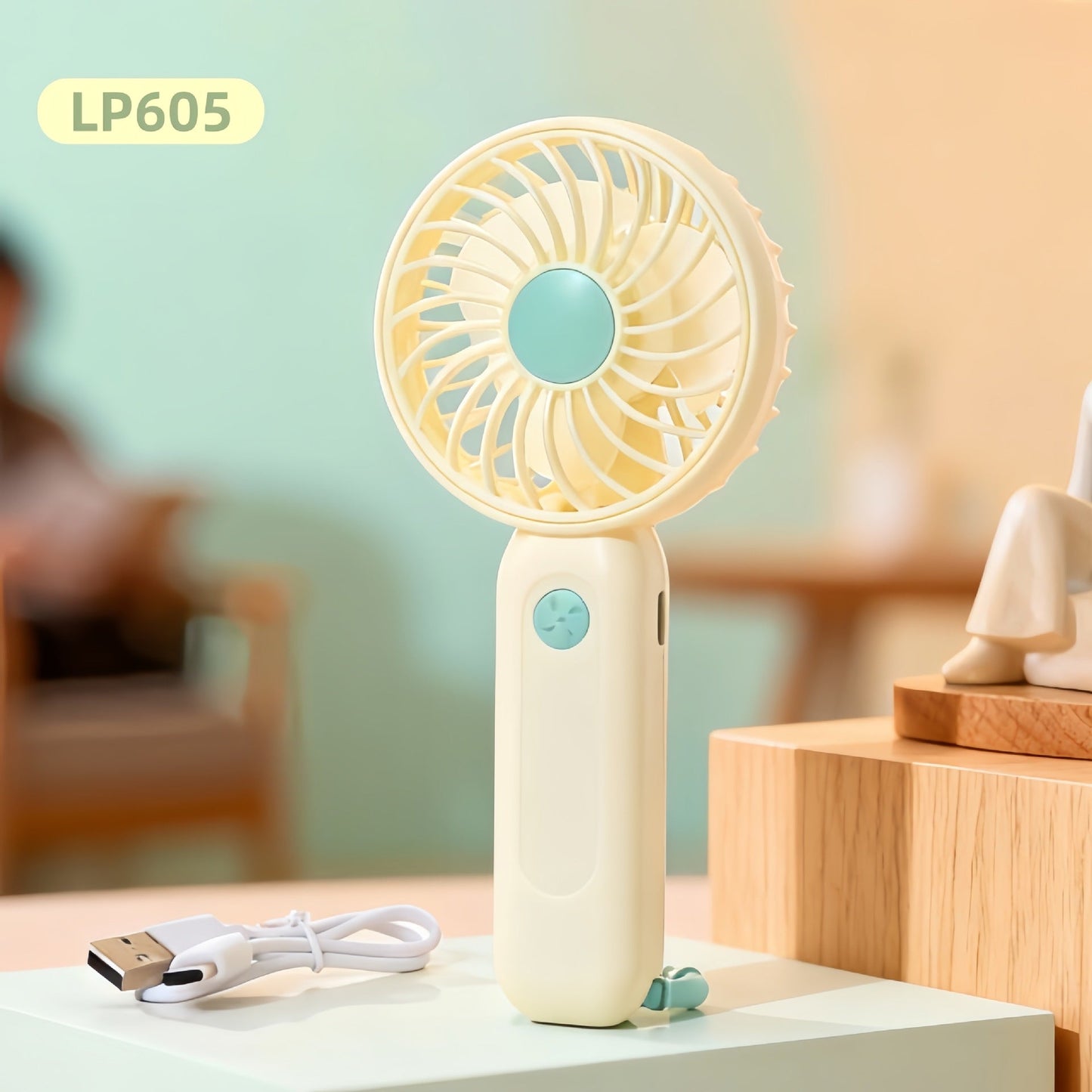 Women's portable USB mini fan with adjustable speed control Bowlift