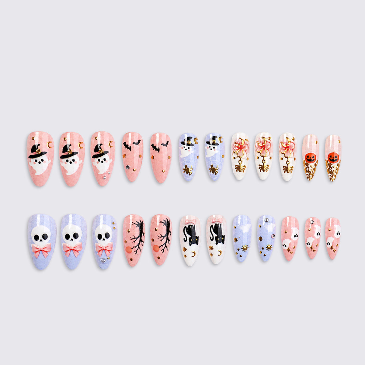 Halloween-Themed Press-On Nail Art Set Acalora 1788495348