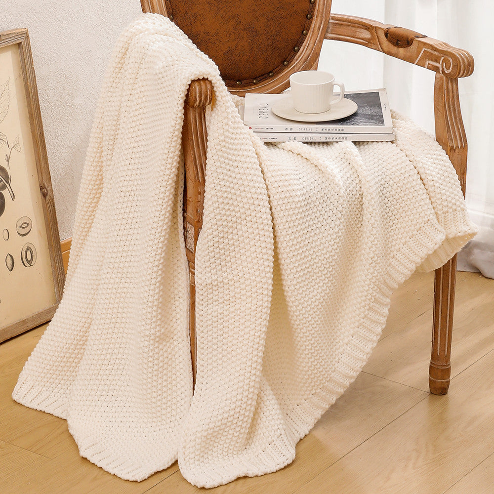 Unisex Cozy Knitted Throw Blanket