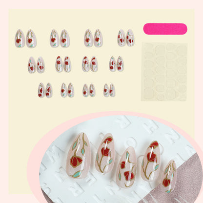 Floral Design Press-On Nails Acalora