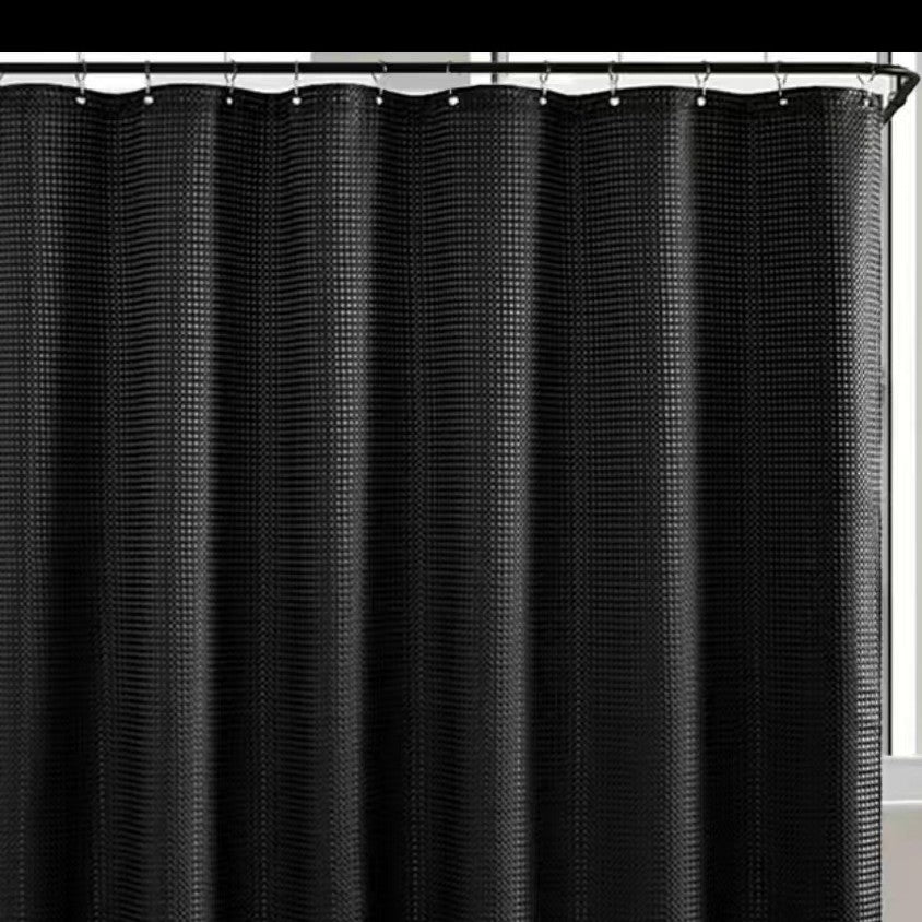 Textured Waterproof Shower Curtain