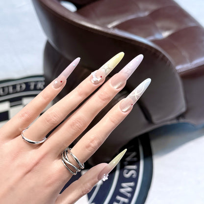 Decorative Stiletto Nail Tips Acalora