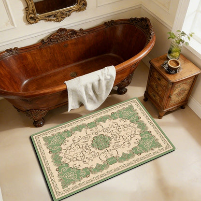 Elegant Vintage Floral Bath Mat Acalora 1788245864