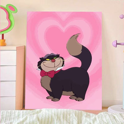 Playful Cartoon Cat Wall Art