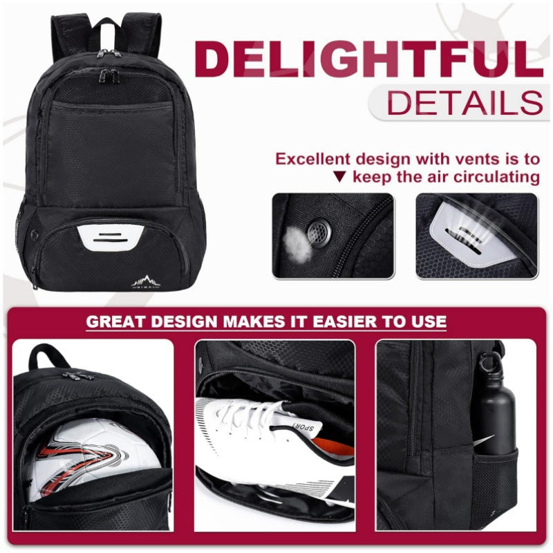 Multi-Functional Sports Backpack with Shoe Compartment Acalora