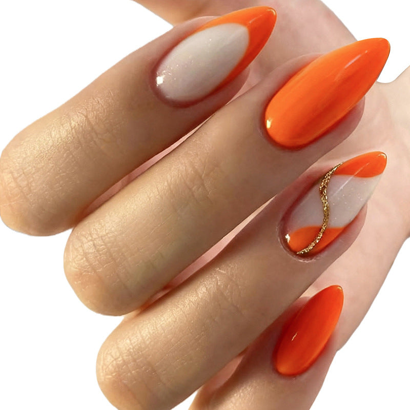 Premium Stylish Press-On Nail Set with Elegant Design Elements Acalora