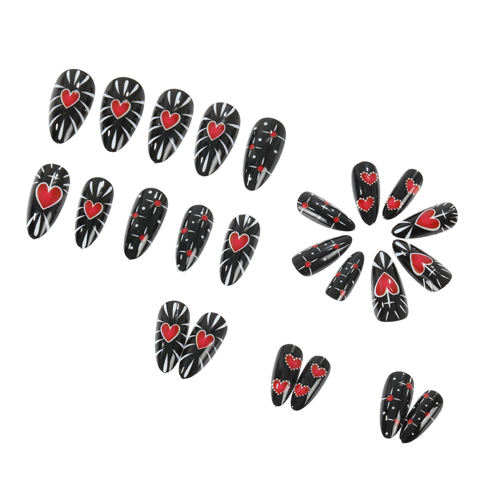 Creative heart design press-on nails Acalora