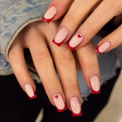 Elegant Heart Design Press-On Nails Acalora