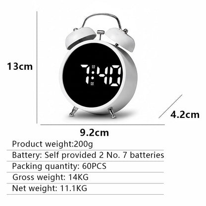 Digital Alarm Clock in Modern Design with Large LED Display