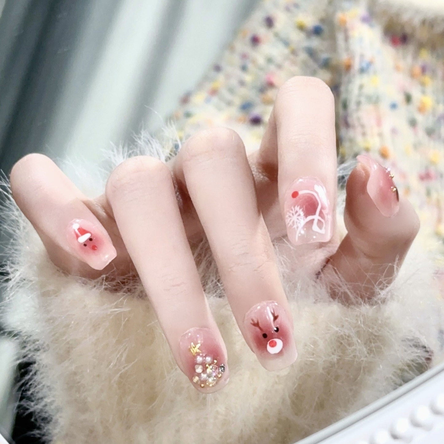 Festive Character Design Press-On Nail Set Acalora