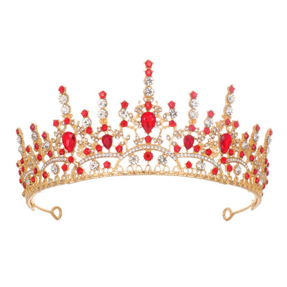 Women's Elegant Crystal Tiara with Filigree Wreath Design