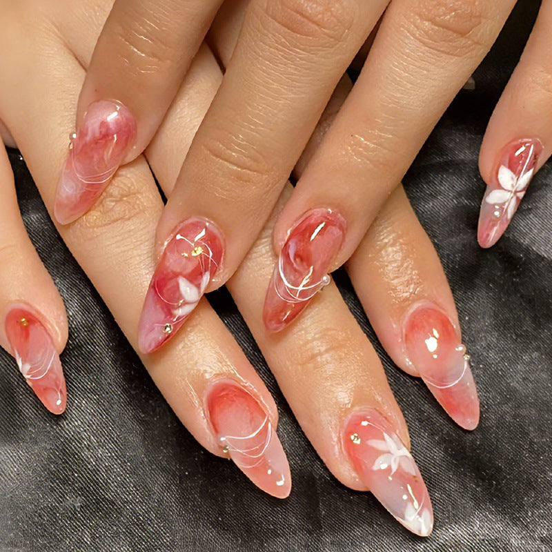 Floral Design Artistic Press-On Nail Set Acalora