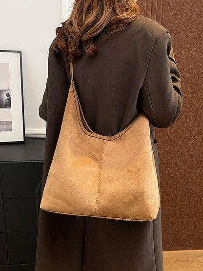 Soft Suede Hobo Shoulder Bag Acalora