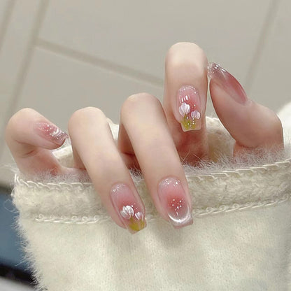 Floral Ombre Press-On Nails Acalora