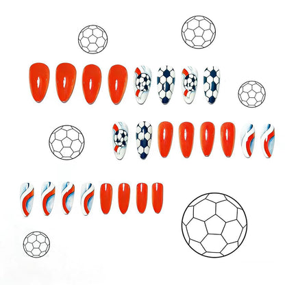 Sporty Soccer-Themed Nail Art Acalora