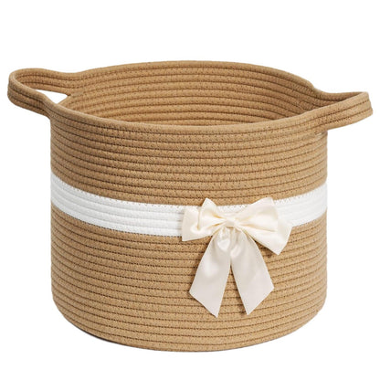Women Decorative Storage Basket with Bow Accent Bowlift