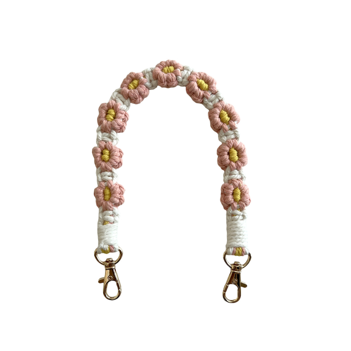 Floral Macrame Keychain Strap Acalora