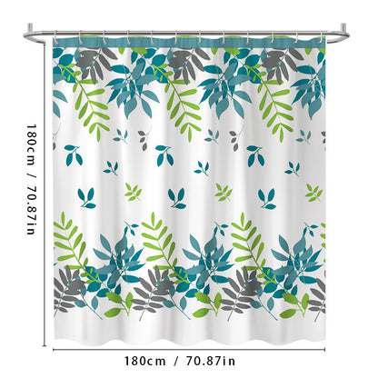 Leaf Motif Shower Curtain