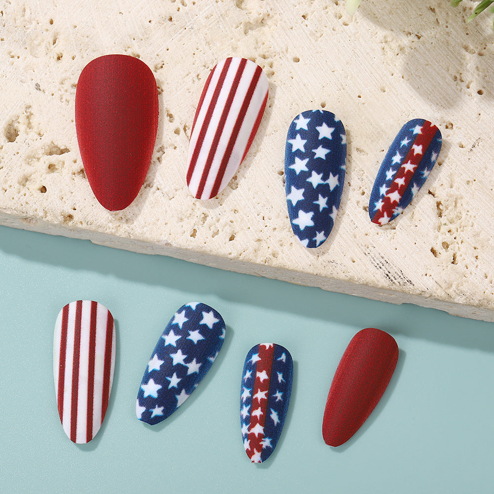 Creative nail art with patriotic designs Acalora