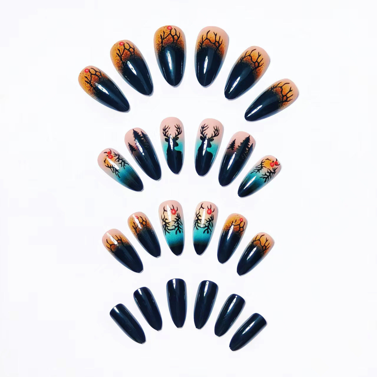 Festive Winter-Themed Nail Art Acalora