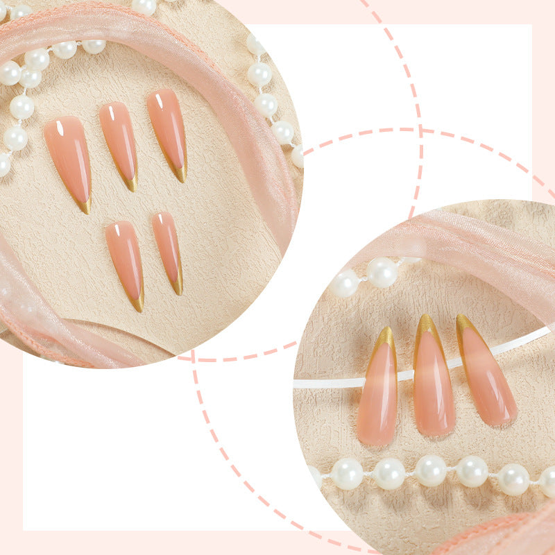 Elegant Long-Shape Press-On Glossy Nail Set Acalora
