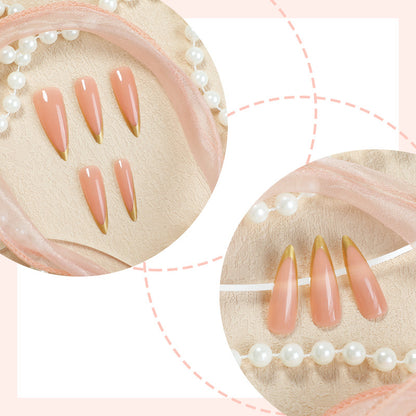 Elegant Long-Shape Press-On Glossy Nail Set Acalora
