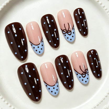 Playful Polka Dot Press-On Nail Set Acalora