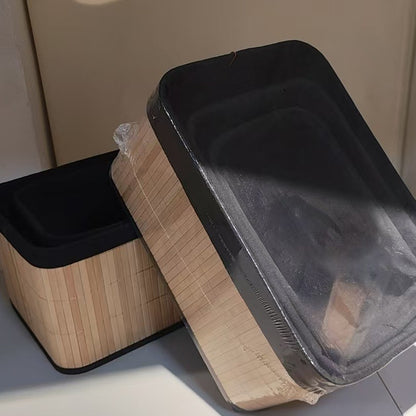 Storage basket with natural bamboo design Acalora