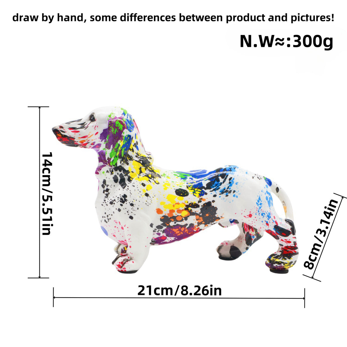 Creative decoration figure of a dachshund Acalora