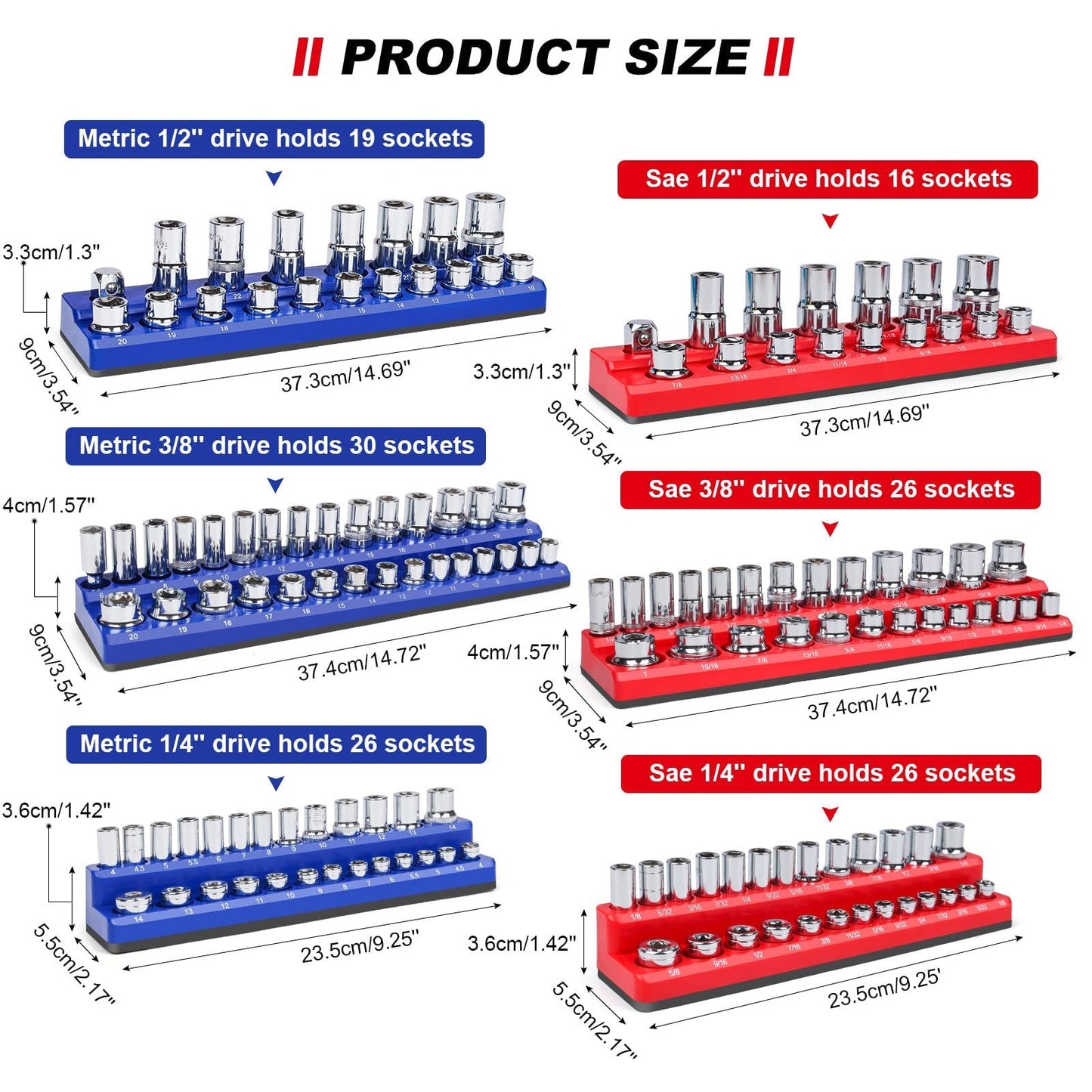 Heavy-Duty Magnetic Socket Organizer Bowlift
