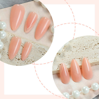 Elegant Stiletto Press-On Nail Set with Dazzling Gem Accents Acalora