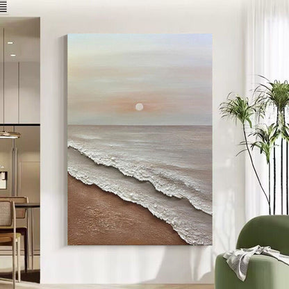 Coastal Seascape Textured Canvas Wall Art