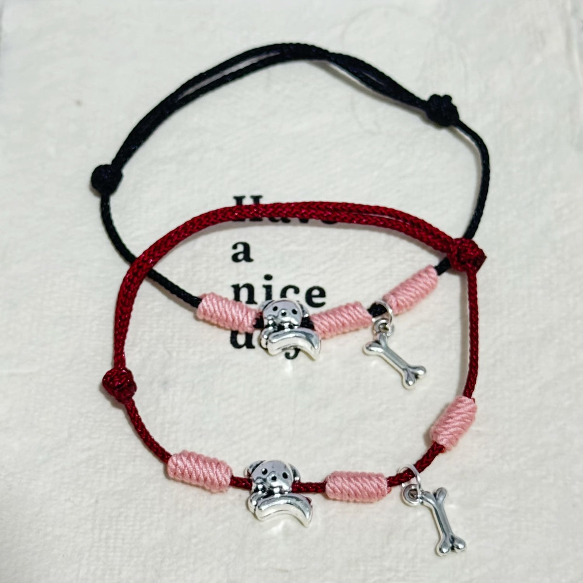 Adjustable Dog Theme Charm Bracelet Acalora