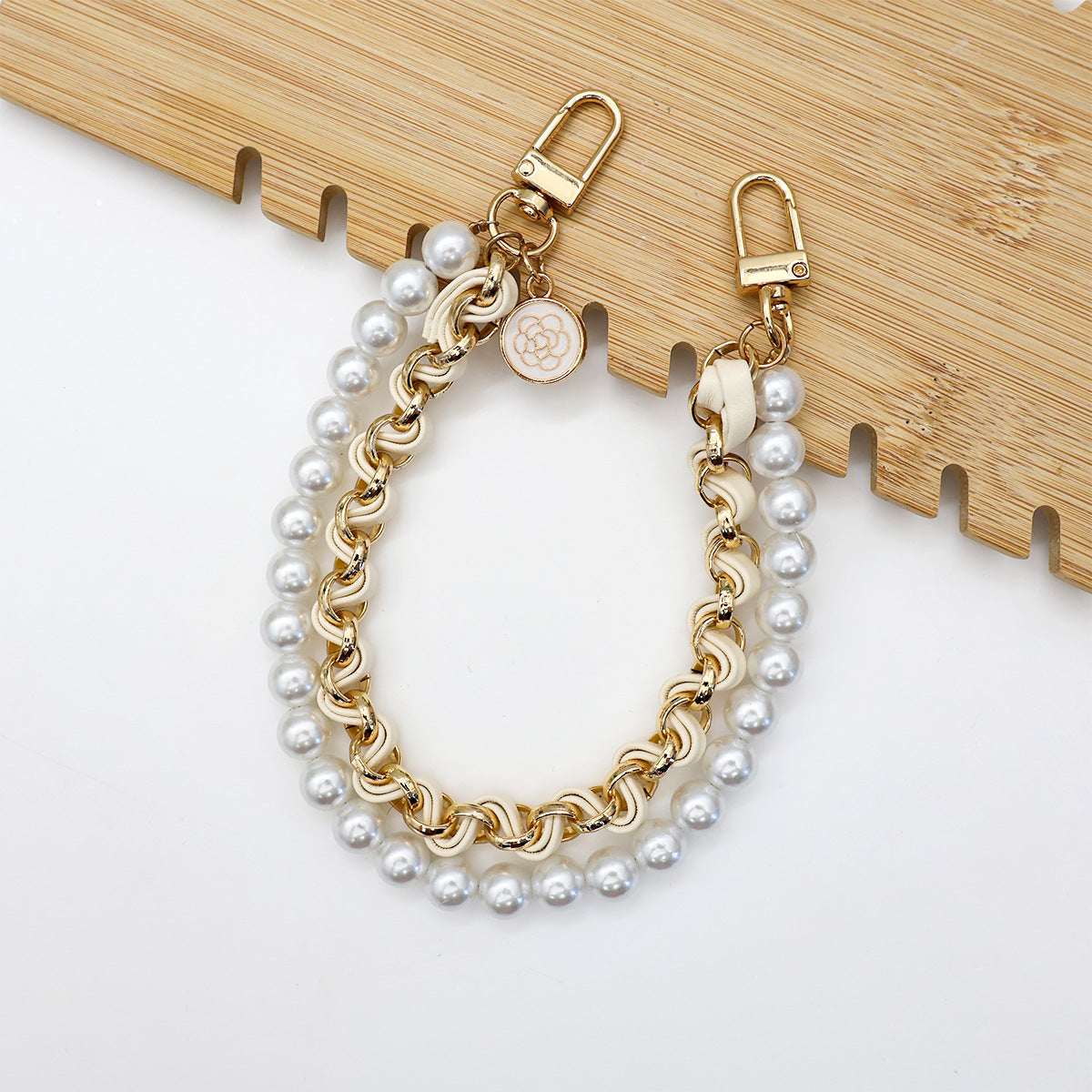 Chic Pearl-Chain Eyewear Holder Acalora