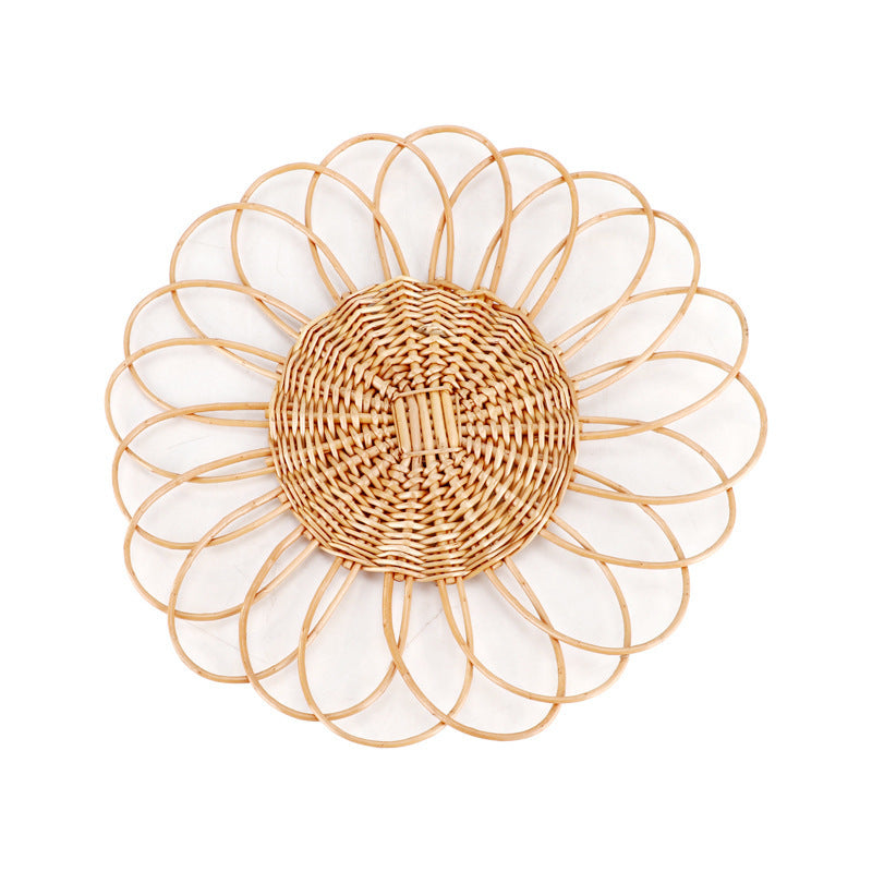 Decorative Wall Plate Made of Woven Rattan Acalora