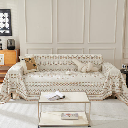 Textured Geometric Pattern Sofa Throw Blanket