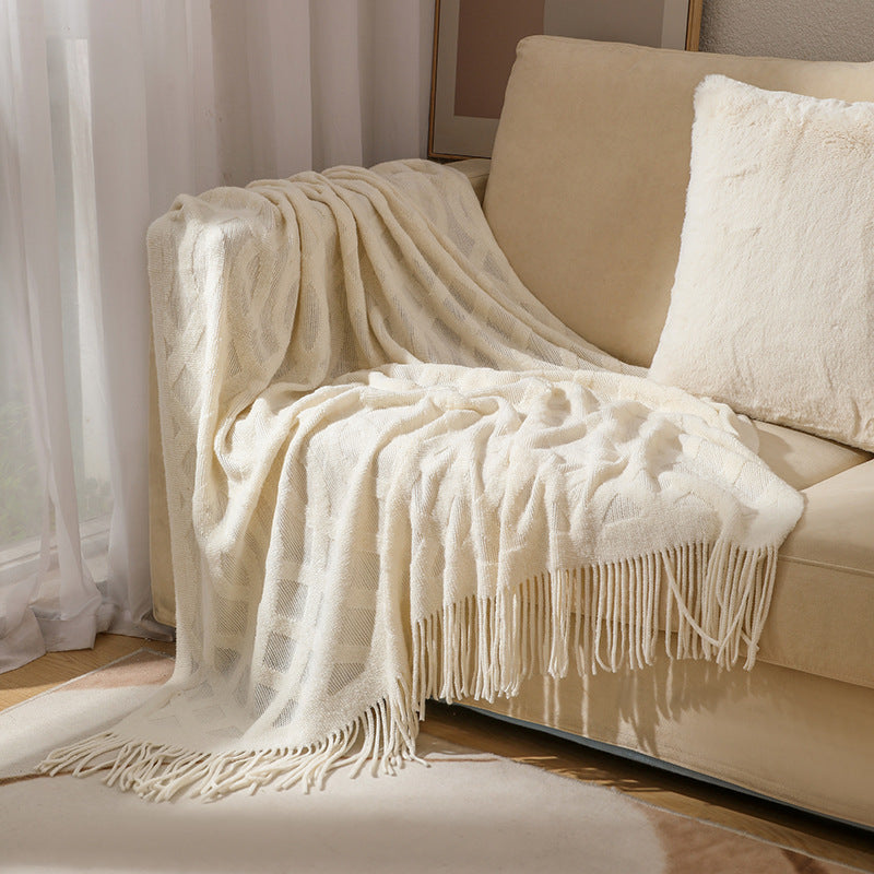 Premium Textured Knit Throw Blanket