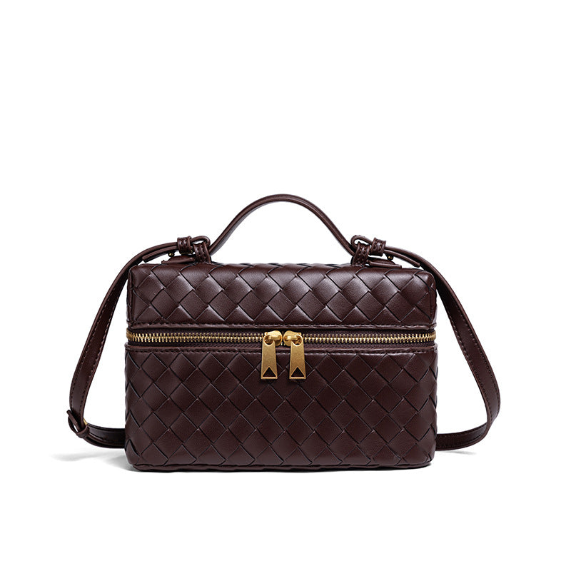 Woven Leather Cosmetic Case Acalora