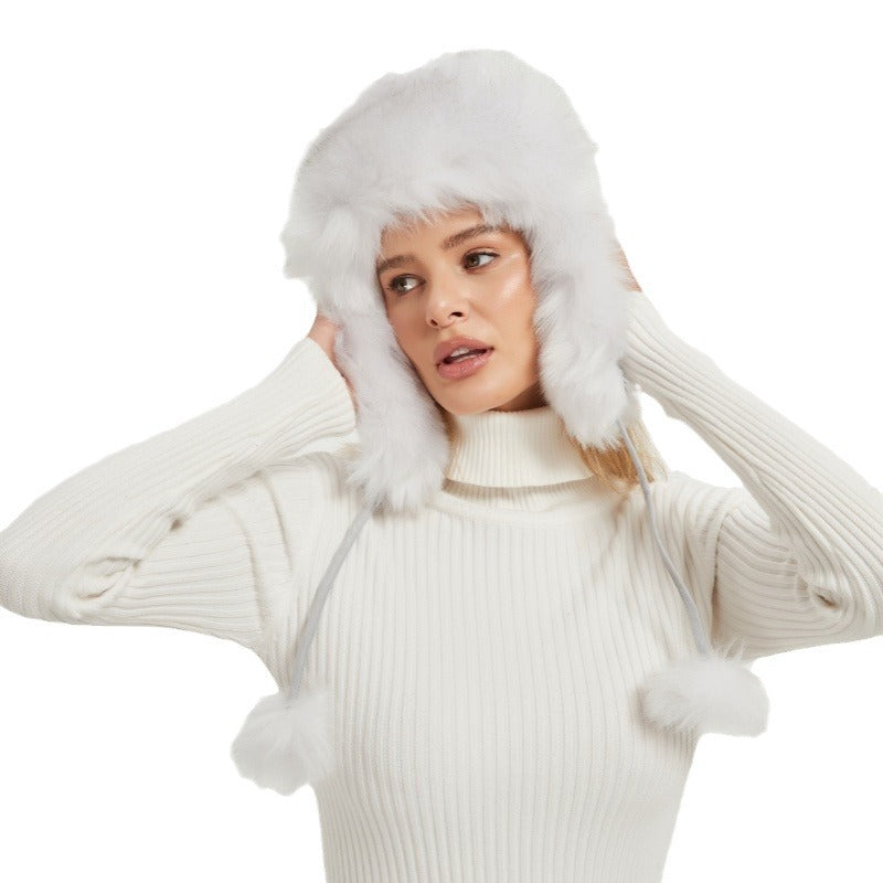 Skanto | Women's Chunky Faux Fur Winter Hat with Animal Ears
