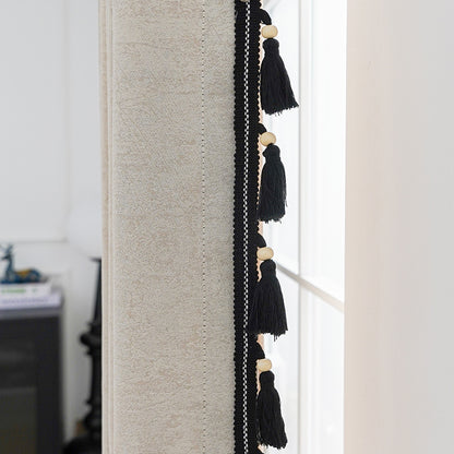 Decorative curtain with tassel trim Acalora