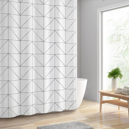 Modern Geometric Pattern Shower Curtain