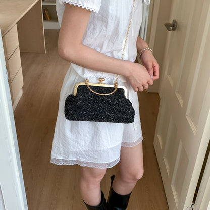 Vintage-Inspired Textured Crossbody Bag Acalora