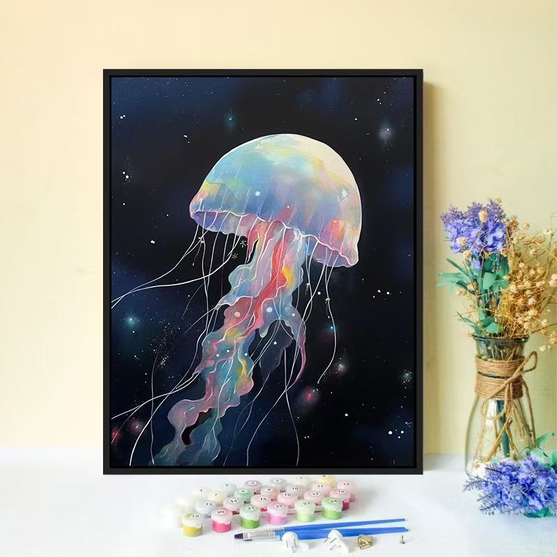 Jellyfish-Inspired Canvas Wall Art
