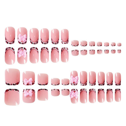 Artistic Nail Set with Bow Accents Acalora