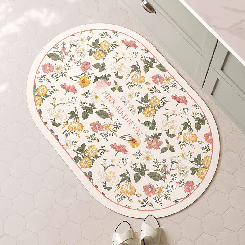 Decorative Floral Bath Mat