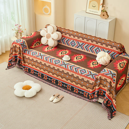 Decorative Geometric Pattern Sofa Throw Blanket