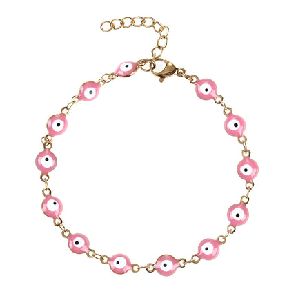 Colorful Evil Eye Charm Bracelet Acalora